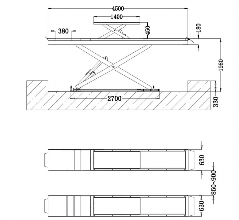 Ножничный подъёмник Brann FTWA-4