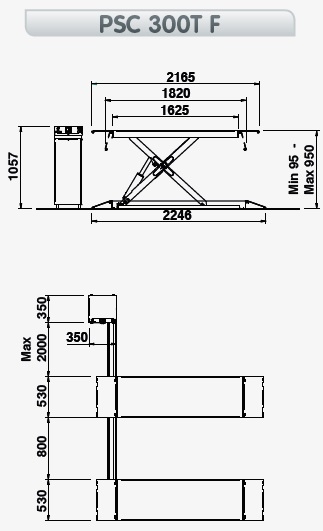 Подъемник электрогидравлический SICE PSCE 300F