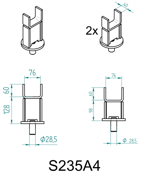 U-образные суппорты S235A4