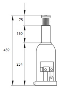 Домкрат бутылочный гидравлический MEGA MG-20